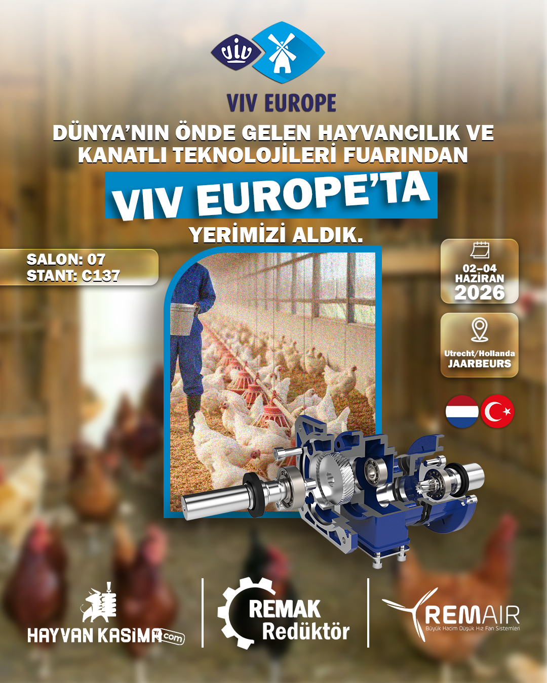 Hayvancılık Ve Kanatlı Teknolojileri Fuarı’ndan VIV Europe’ta Yerimizi Aldık.