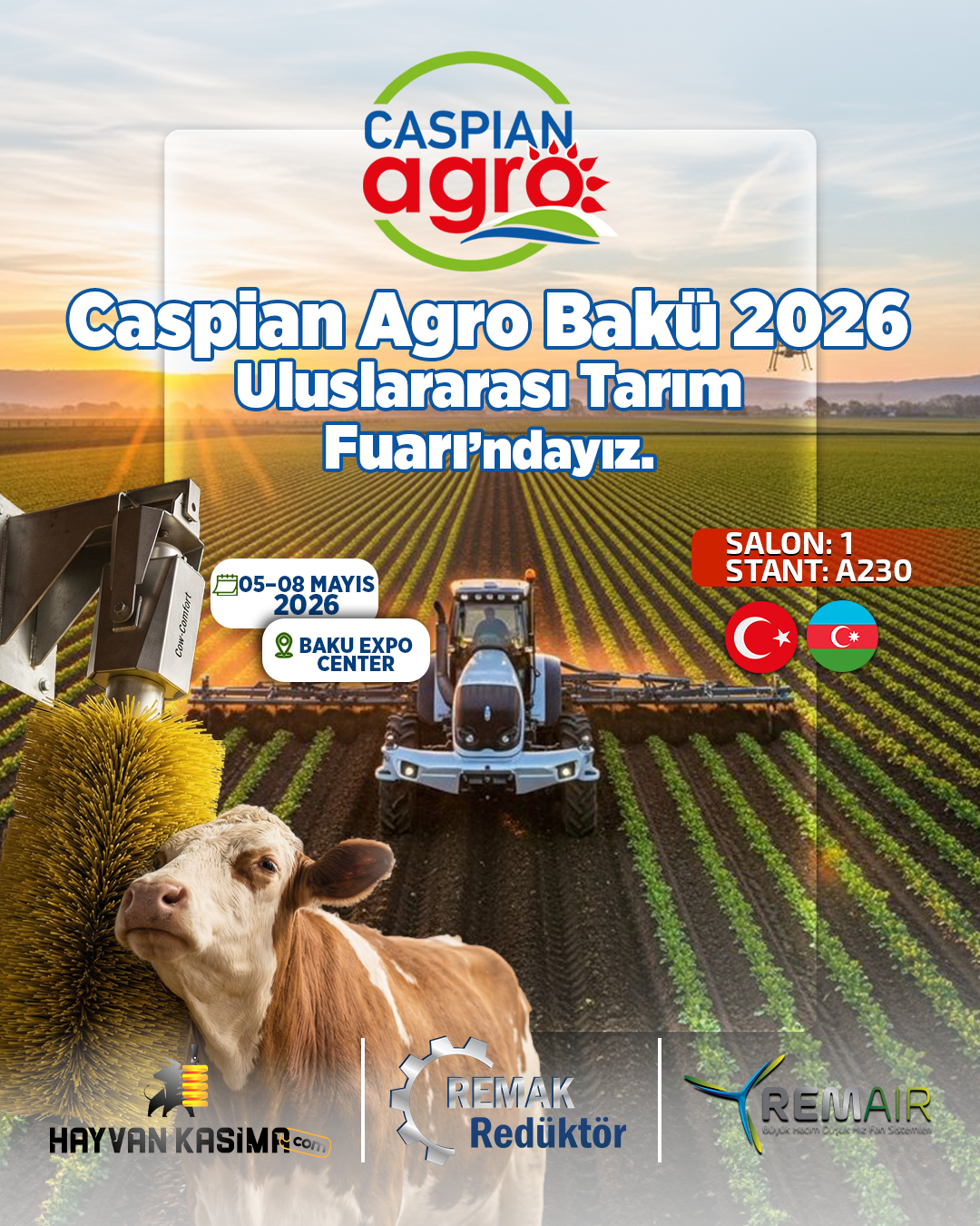 Caspian Agro Bakü 2026 Uluslararası Tarım Fuarı’ndayız.